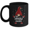 Hangry Gnome Buffalo Plaid Matching Christmas Pajama Gift Mug 11oz Mug Black 600x.jpg