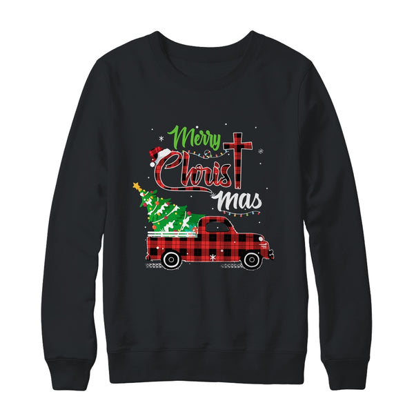 Merry Christmas Buffalo Plaid Red Truck Christian Cross Xmas Crewneck Sweatshirt Black 600x.jpg Merry Christmas Buffalo Plaid Red Truck Christian Cross Xmas Crewneck Sweatshirt Black 600x.jpg