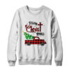 Merry Christmas Buffalo Red Plaid Truck Christian Cross Xmas Crewneck Sweatshirt White 600x.jpg