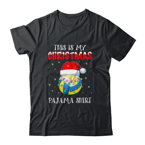 This Is My Christmas Pajama Shirt Gift For Volleyball Lover Classic T Shirt Black 600x 2.jpg