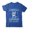 Happy Llamakkah Llama Ugly Hanukkah Ugly Sweater Classic T Shirt Royal 600x 1.jpg
