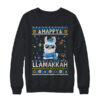 Happy Llamakkah Llama Ugly Hanukkah Ugly Sweater Crewneck Sweatshirt Black 600x 1.jpg