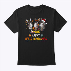 Happy Hallothanksmas Donkey Shirt Happy Halloween Thanksgiving Christmas 1.jpg