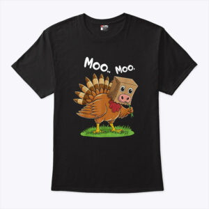 Turkey Cow Moo Moo Funny Thanksgiving T Shirt.jpg