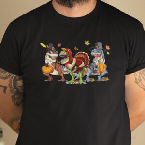 Official Thanksgiving Dinosaur T Shirt 3.jpg