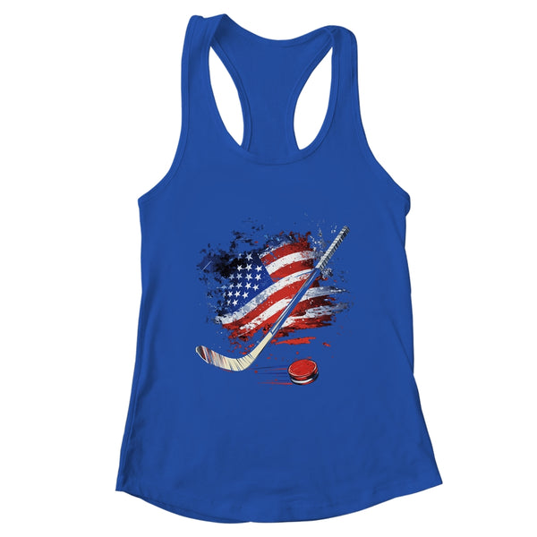 Patriotic Ice Hockey 4th Of July USA Independence Day Women s Ideal Racerback Tank Royal 600x.jpg