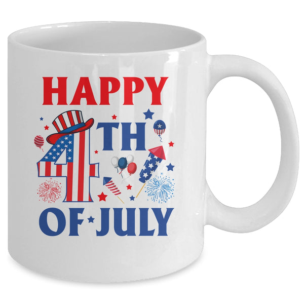 Happy 4th Of July Patriotic American US Flag Men Women Kids Mug 11oz Mug White back 600x.jpg
