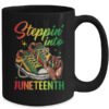 Stepping Into Juneteenth Afro Woman Black Girls Sneakers Mug 15oz Mug Black back 600x.jpg
