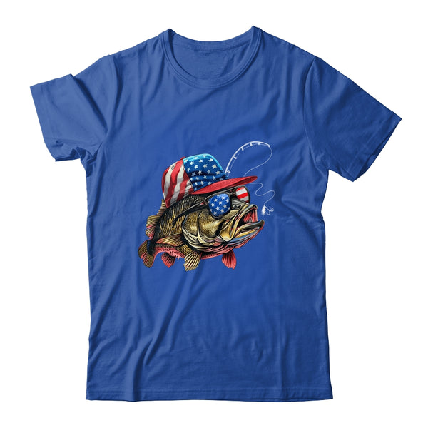 Bass Fish USA Flag Fishing 4th Of July Patriotic Fishing Classic T Shirt Royal 600x.jpg