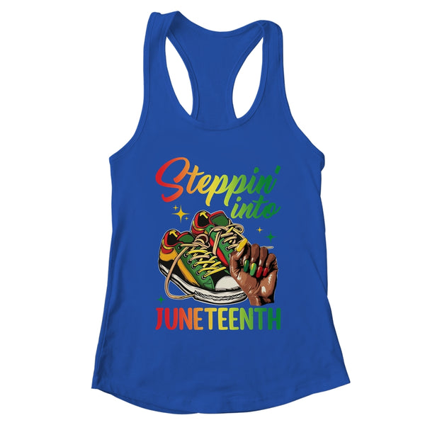 Stepping Into Juneteenth Afro Woman Black Girls Sneakers Women s Ideal Racerback Tank Royal 600x.jpg
