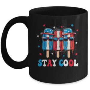 Stay Cool 4th July Boys Men Popsicle USA Flag American Mug 11oz Mug Black front 600x.jpg