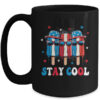 Stay Cool 4th July Boys Men Popsicle USA Flag American Mug 15oz Mug Black front 600x.jpg