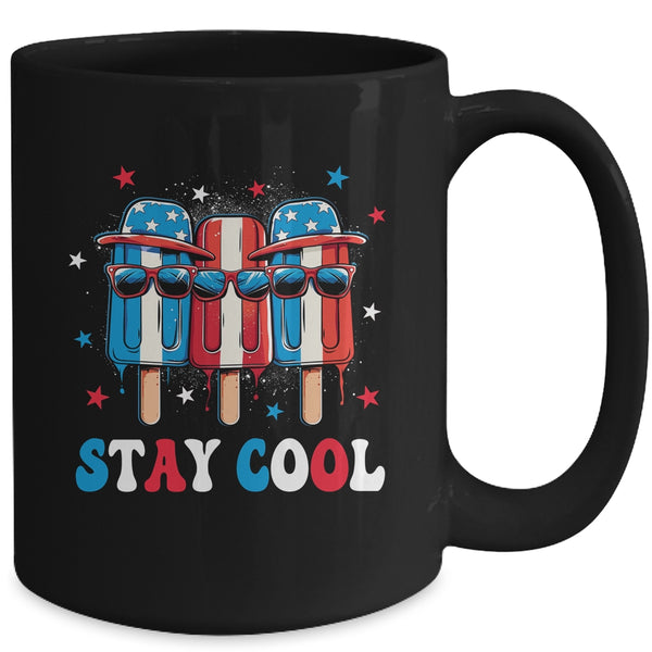 Stay Cool 4th July Boys Men Popsicle USA Flag American Mug 15oz Mug Black back 600x.jpg