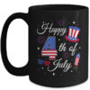 Happy 4th Of July Patriotic American Flag USA Men Women Kids Mug 15oz Mug Black front 600x.jpg