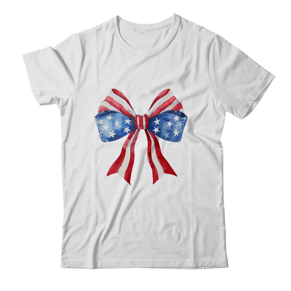 Coquette Bow 4th Of July America Flag Independence Day Classic T Shirt White 600x.jpg