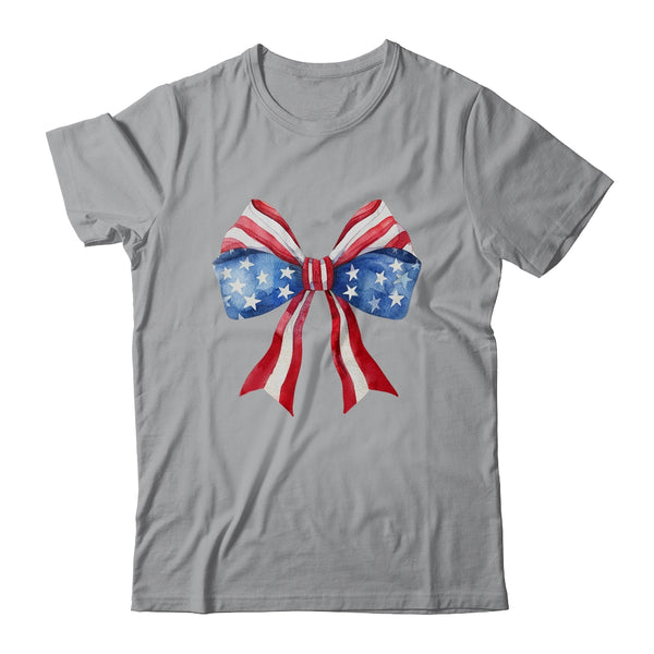 Coquette Bow 4th Of July America Flag Independence Day Classic T Shirt Sport Grey 600x.jpg