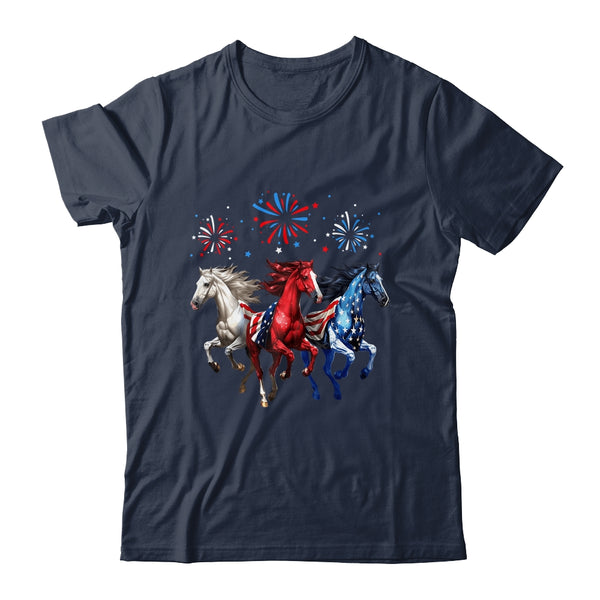 Patriotic Firework Horse USA Flag July 4th Fireworks Show Classic T Shirt Navy 600x.jpg