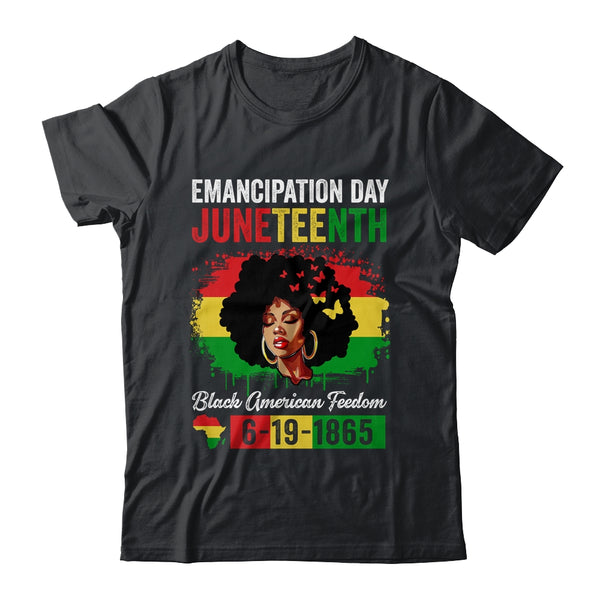 Juneteenth Women Black African Black American Feedom 1865 Classic T Shirt Black 600x.jpg