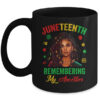 Juneteenth Women Remembering My Ancestor Freedom African Mug 11oz Mug Black front 600x.jpg
