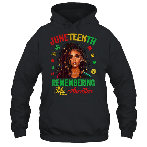 Juneteenth Women Remembering My Ancestor Freedom African Pullover Hoodie Black 600x.jpg