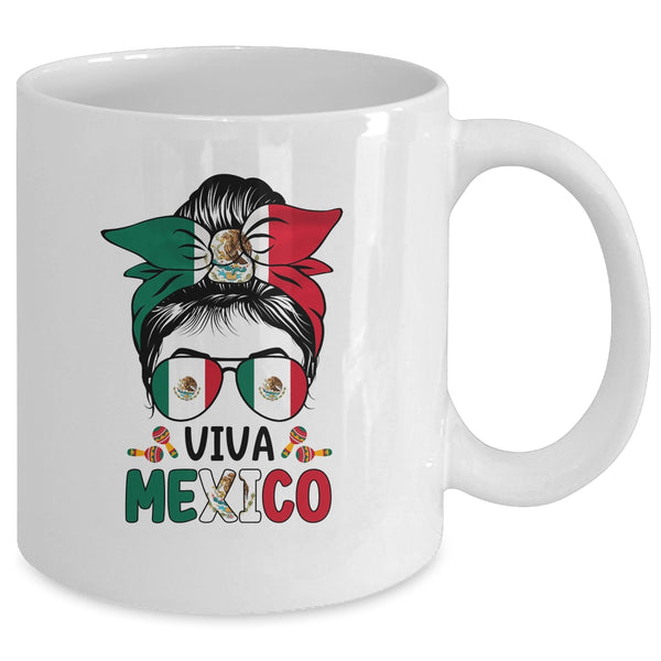 Mexican Independence Funny Viva Mexico Messy Bun Hair Mug 11oz Mug White back 600x.jpg