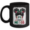 Funny Viva Mexico Mexican Independence Messy Bun Hair Kids Mug 11oz Mug Black front 600x.jpg