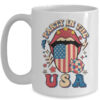 Party In The USA Retro America 4th Of July Women Girl Mug 15oz Mug White front 600x.jpg