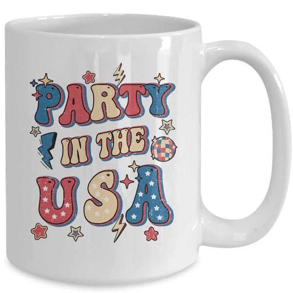 Party In The USA 4th Of July Independence Day USA Groovy Mug 15oz Mug White back 600x.jpg