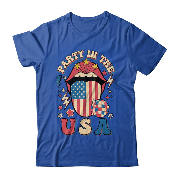 Party In The USA Retro America 4th Of July Women Girl Classic T Shirt Royal 600x.jpg