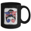 Cute 4th Of July Messy Bun Girl American Flag Patriotic USA Mug 11oz Mug Black back 600x.jpg