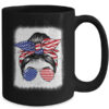 Cute 4th Of July Messy Bun Girl American Flag Patriotic USA Mug 15oz Mug Black back 600x.jpg