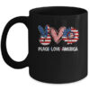 Peace Love America US Flag Fourth Womens 4th Of July Patriot Mug 11oz Mug Black front 600x.jpg