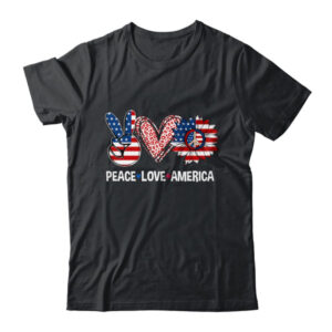 Peace Love America US Flag Fourth Womens 4th Of July Patriot Classic T Shirt Black 600x.jpg