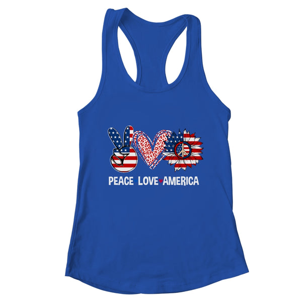 Peace Love America US Flag Fourth Womens 4th Of July Patriot Women s Ideal Racerback Tank Royal 600x.jpg