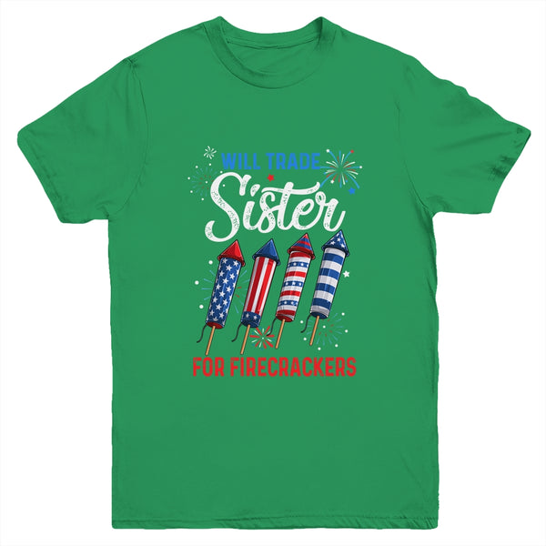 Trade Sister For Firecrackers Funny Boys 4th Of July Youth Youth T Shirt Irish Green 600x.jpg