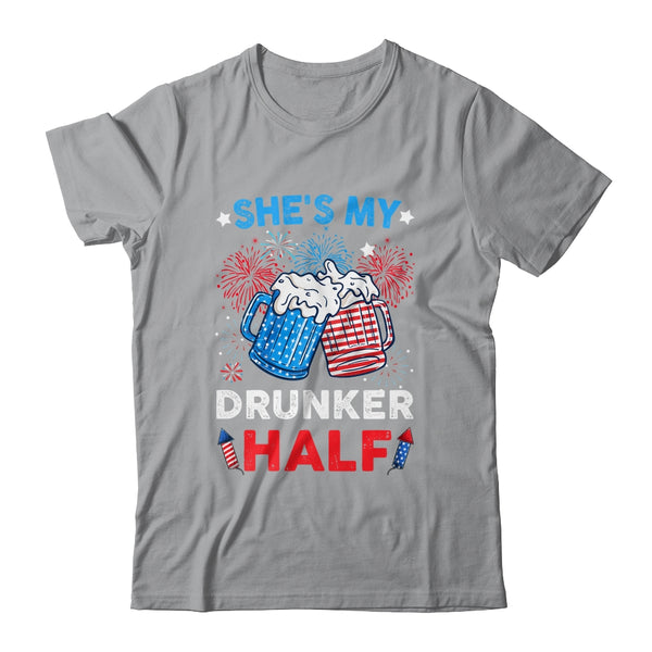 She s My Drunker Half Funny Beer Couple Matching 4th Of July Classic T Shirt Sport Grey 600x.jpg