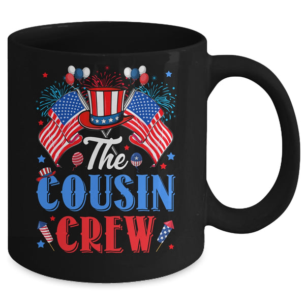 Cousin Crew 4th Of July Family Matching Group Cousin Crew Mug 11oz Mug Black back 600x.jpg
