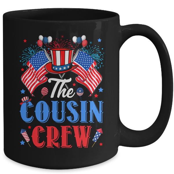 Cousin Crew 4th Of July Family Matching Group Cousin Crew Mug 15oz Mug Black back 600x.jpg