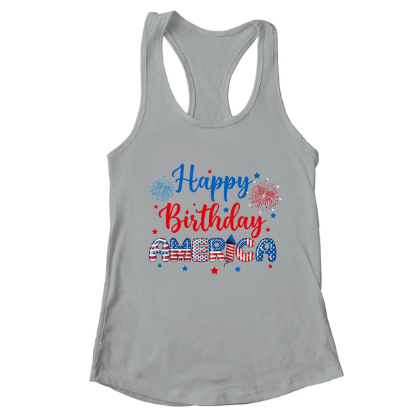 Happy Birthday America Firework USA Flag 4th Of July Freedom Women s Ideal Racerback Tank Heather Grey 600x.jpg