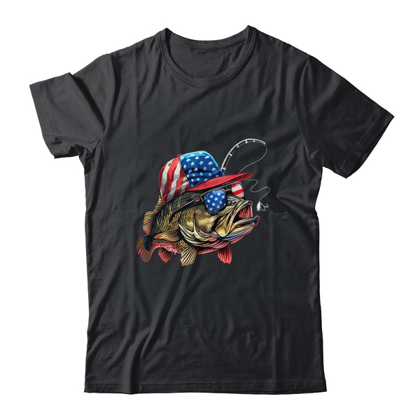 Bass Fish USA Flag Fishing 4th Of July Patriotic Fishing Classic T Shirt Black 600x 1.jpg