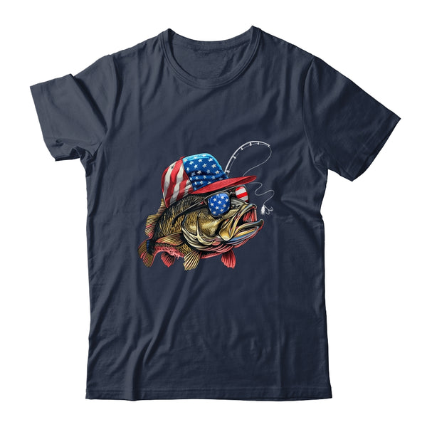 Bass Fish USA Flag Fishing 4th Of July Patriotic Fishing Classic T Shirt Navy 600x 1.jpg