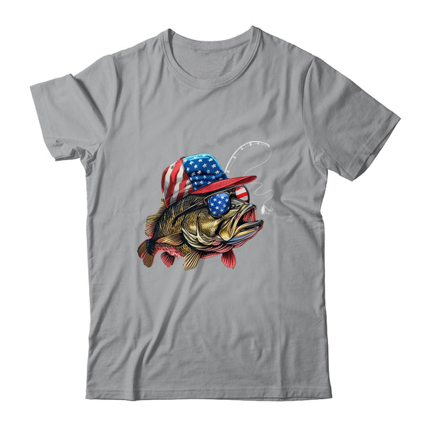 Bass Fish USA Flag Fishing 4th Of July Patriotic Fishing Classic T Shirt Sport Grey 600x 1.jpg