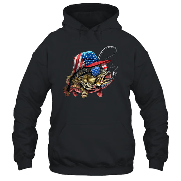 Bass Fish USA Flag Fishing 4th Of July Patriotic Fishing Pullover Hoodie Black 600x 1.jpg