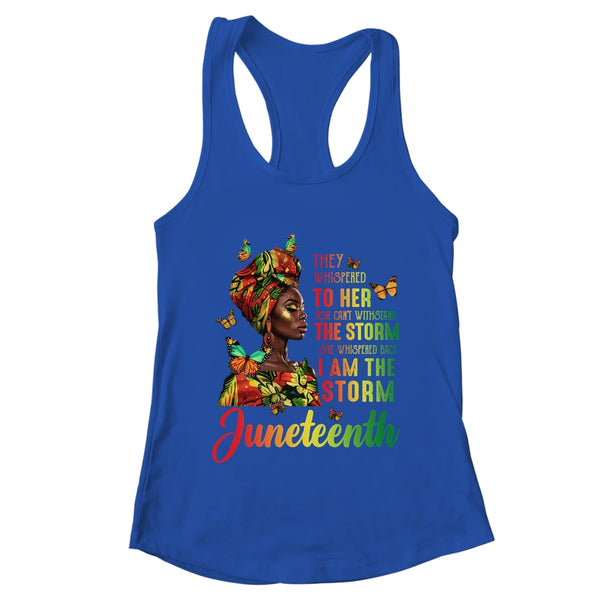 Juneteenth I Am The Storm Black Women Black History Month Women s Ideal Racerback Tank Royal 600x.jpg