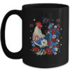 USA American Flag Chicken Lover 4th Of July Patriotic Farmer Mug 15oz Mug Black front 600x.jpg