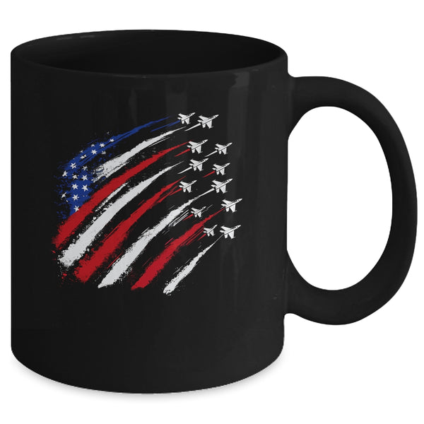 Patriotic Red Blue USA Flag Fighter Jets 4th Of July Mug 11oz Mug Black back 600x 1.jpg