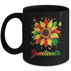 Juneteenth Sunflower Black African American Women Men Girls Mug 11oz Mug Black front 600x 1.jpg