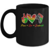 Peace Love Juneteenth Black Pride Freedom 4th Of July Mug 11oz Mug Black front 600x.jpg