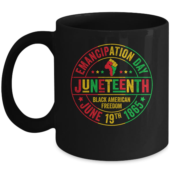 Juneteenth Celebrate Freedom 1865 African American Men Women Mug 11oz Mug Black front 600x 1.jpg