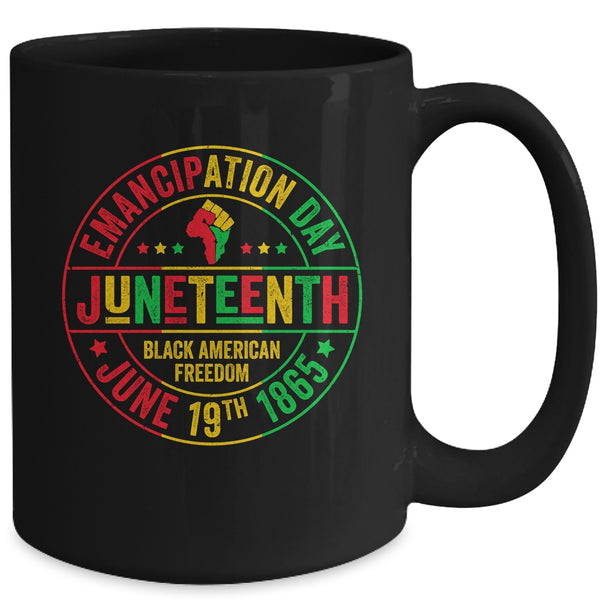 Juneteenth Celebrate Freedom 1865 African American Men Women Mug 15oz Mug Black back 600x 1.jpg